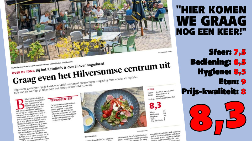 Lovende recensie Ketelhuis aan de Werk in De Gooi en Eemlander